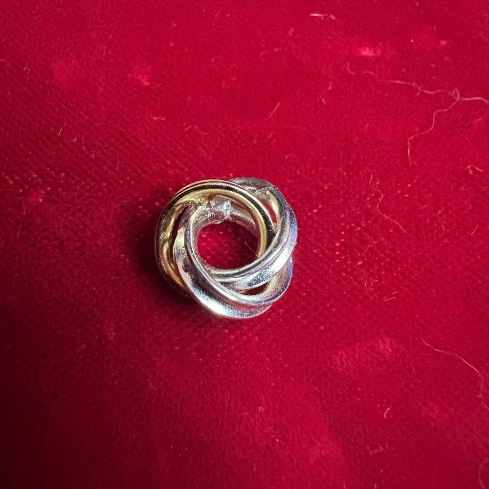 😎🌺CHARM INDIVIDUALITY Love Knot Gold over 925 Sterling Silver - Picture 7 of 7